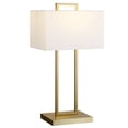 thumbnail image 2 of Henn&Hart 14" Brass Finish Metal/Fabric Table Lamp, 2 of 4