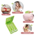 thumbnail image 4 of 5-Piece Portable Makeup Brush Set with Mirror Box, Professional Cosmetic Brushes, Green, 4 of 4