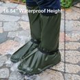 thumbnail image 4 of Fundas impermeables para zapatos, reutilizables y plegables para botas de lluvia, capa impermeable integrada con cremallera, antideslizante, equipo de lluvia para hombres y mujeres, 4 of 4