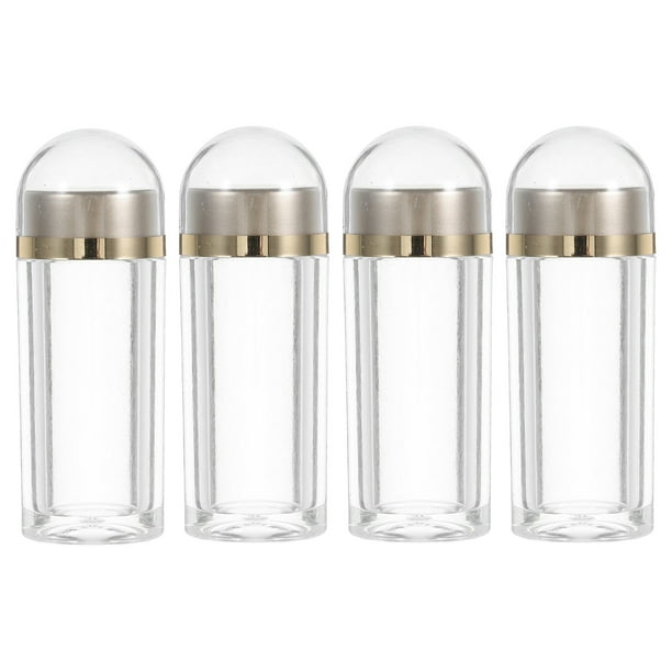 4 recipientes de plástico para muestras, pequeños frascos de reactivos, frascos para guardar pastillas y caramelos para laboratorio, almacenamiento de medicamentos de viaje, 12 ml