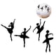 thumbnail image 4 of De Calcomanías De Pared De Ballet Autoadhesivas Combinación De Bricolaje 3D Elegante Bailarina Niña Pegatinas De Pared Para Niñas Dormitorio Arte Decoración De La Habitación Negro4 Piezas Moyic HA017782-00, 4 of 6