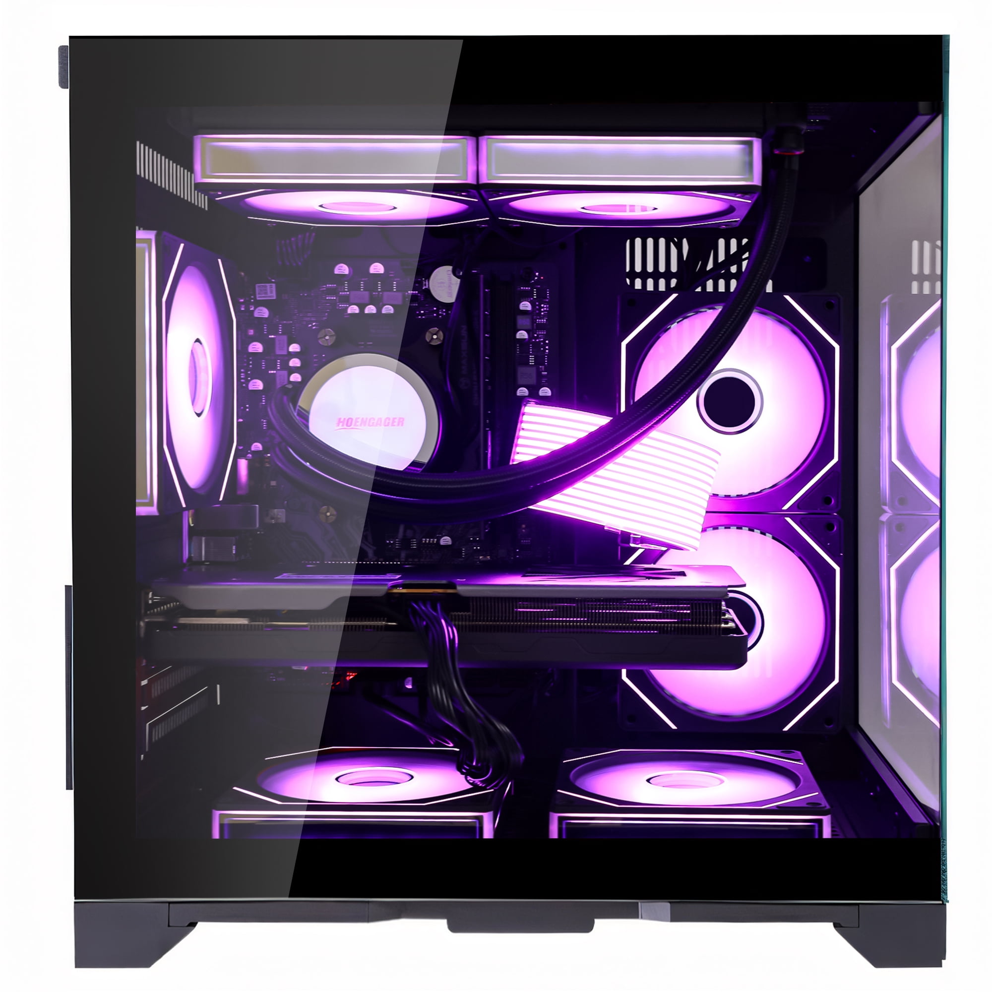 Hoengager Gaming PC AMD Ryzen 7 5700X 8-Core 3.4 GHz, RTX 5060 8GB, 32GB DDR4 RAM,1TB PCIe SSD, WIFI with Bluetooth Windows 11 Prebuilt Computer