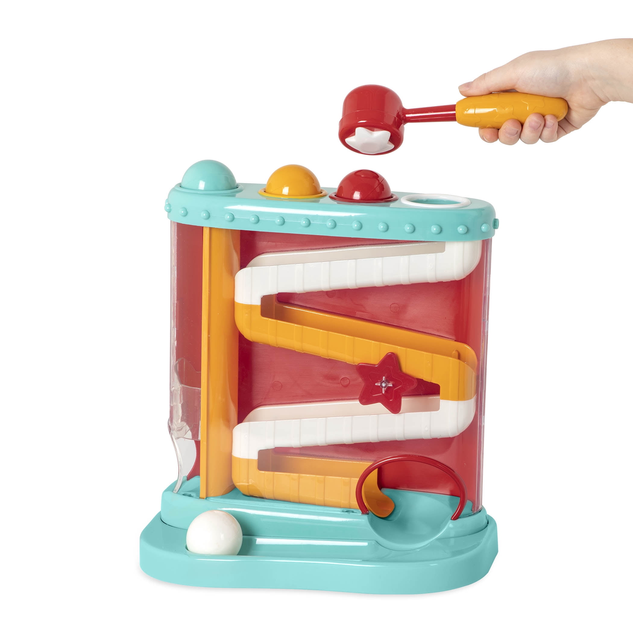 Battat Pound & Roll Ball Maze Pound-a-Ball Toy with Mallet, Baby and Toddler Toys