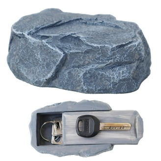 RocKey Safe Hidden Key Holder Rock, Realistic Fake Rock, Weather