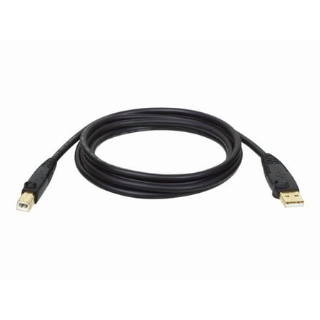Tripp Lite Usb 2.0 Cable - 1 X Type A Male - 1 X Type B Male Usb - 10ft - Black (u022010r)