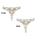 thumbnail image 3 of Balery Cute Alpaca Tangas de Algodón para Mujer con Estampado – Ropa Interior Sexy, Transpirable, G-string-3X-Large, 3 of 6