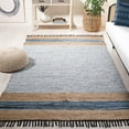 thumbnail image 2 of SAFAVIEH Vintage Leather Milica Striped Area Rug, Grey/Natural, 4' x 4' Square, 2 of 8