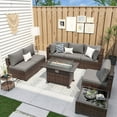 thumbnail image 4 of Intexca 2-Piece Outdoor Rattan Sofa Set with Cushions (Grey), 4 of 5