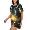 thumbnail image 2 of Xecao Firefly Forest Fox print Swimsuit for women, Summer-ready, sporty style.Quick-dry fabric. Many sizes & colors., 2 of 9
