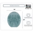 thumbnail image 3 of Soft Microfiber Bathroom Toilet Lid Cover, Machine Washable Seat Covers, Stays in Place Rubber Backing, Fits Most Round, Elongated and Oblong Lids, Home Decor Accessories, 18x18, Turquoise, 3 of 9