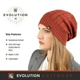 thumbnail image 4 of Wool Cable Knit Beanie Hat for Men or Women - Super Soft Merino Wool - Made in The USA - Copper, 4 of 7