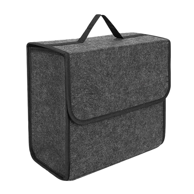 Bolsa de almacenamiento para coche, contenedor de carga para automóvil, estuche de almacenamiento de tela de fieltro, accesorios para coche
