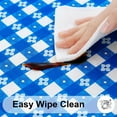 thumbnail image 4 of decorUhome Fitted Tablecloth for Rectangular Tables, Waterproof Elastic Table Cloths, Flannel Backed Vinyl Table Cover for Indoor and Outdoor(30"x72", Blue), 4 of 8