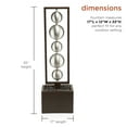 thumbnail image 6 of Alpine Corporation CPS194 Outdoor 55" Modern Stainless Steel Geometric Orbs Water Fountain, Soothing Water Feature for Patios, Gardens, and Outdoor Décor, Brown, 6 of 13