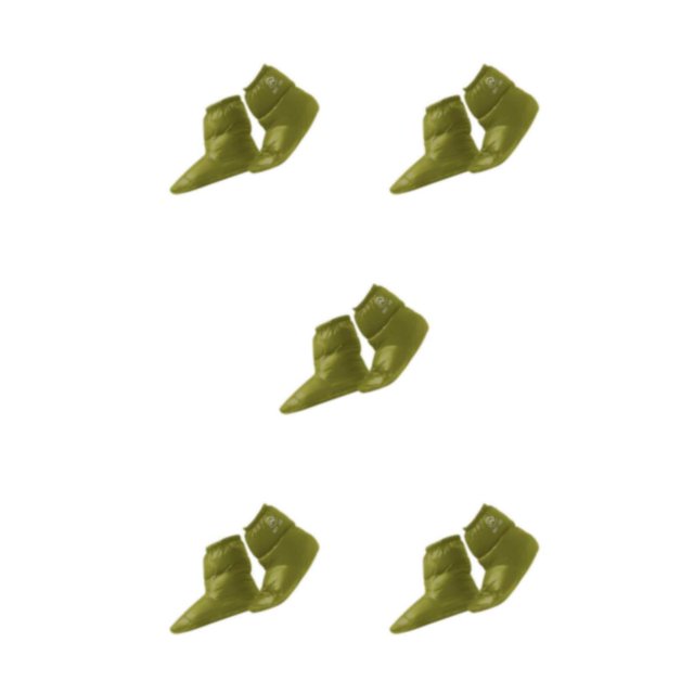 Wosthever Cálido y acogedor para acampar al aire libre Pato Abajo Zapatillas Calcetín Zapatos Botines Verde M Type2 NO2