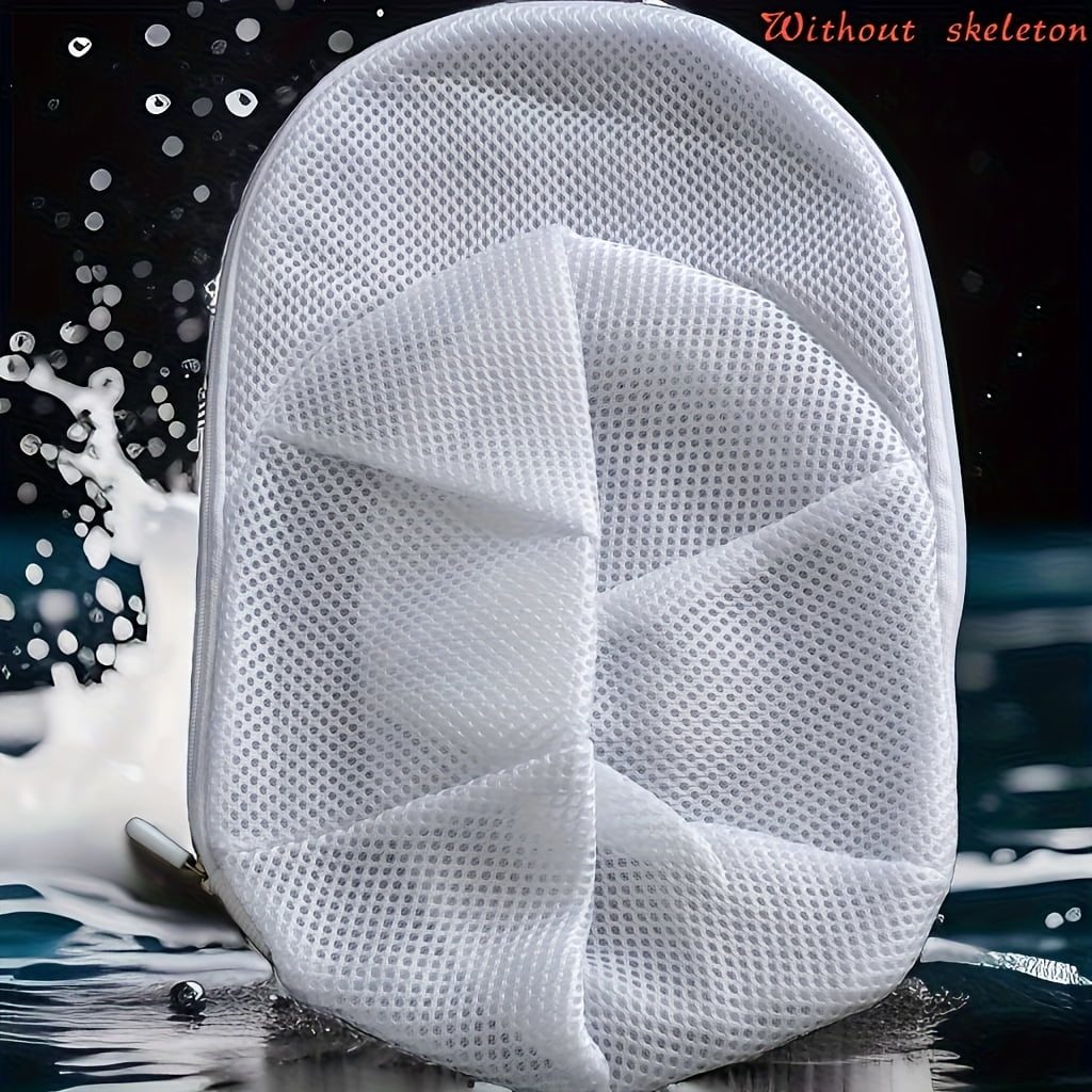 1-Piece Washing Machine Hat Cleaning Cage with Zipper Closure - Perfect for Baseball Caps and Hat Washing Bags, Protects Delicate Hats from Damage - Ideal for Sports Enthusiasts and Laundry Care