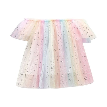 

Toddler Girls Dress Princess Mesh Outwear Baby Cute Cartoon Soft Spring Summer Casual Gifts To Child Kids Clothes