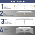 thumbnail image 4 of UBesGoo Pop Up Canopy Party Tent, 10' x 20', White with 4 Removable Sidewalls, 4 of 8