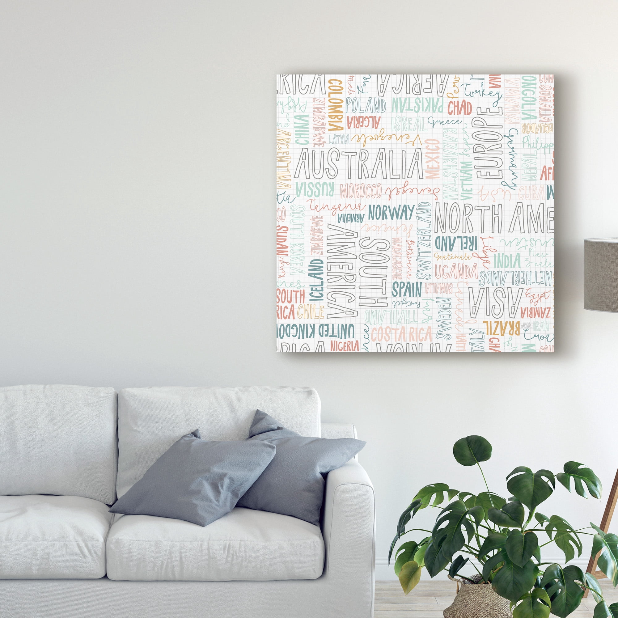 Trademark Fine Art 'World Traveler Pattern I' Canvas Art by Laura Marshall