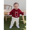 thumbnail image 6 of Rovasas Toddler Girls Boys Sweater Christmas Clothes Deer Embroidery Tops, 6 of 9