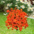 thumbnail image 6 of CarpNettore Artificial Morning Glory Flower Garden Stake Lifelike Easy to Set up Faux Flower Orange, 6 of 9