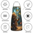 thumbnail image 6 of Yiaed Cute Butterfly Bear Print Kitchen Apron with Hand Wipe Pockets,Big Pocket,Aprons for Women with Pockets, Waterproof for Cooking Baking, 6 of 7