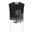 thumbnail image 4 of DPTALR Men's Casual Fashion Printed Round Neck Sports Tank Top,Black,Big and Tall Men S, 4 of 5