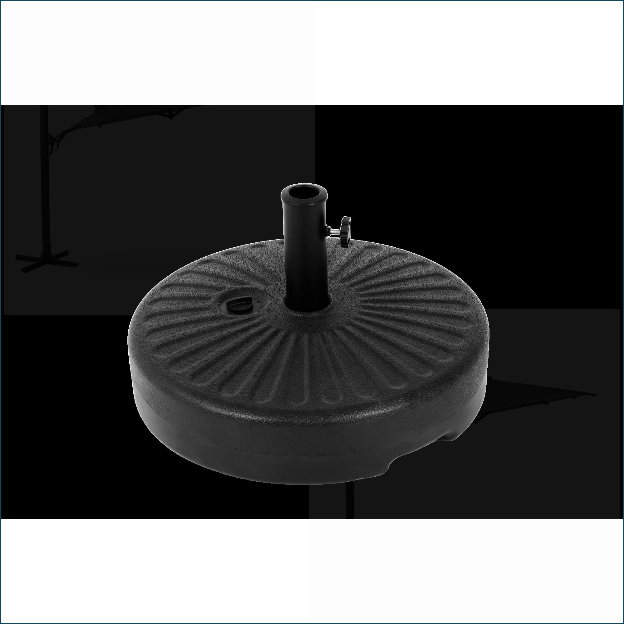 Patio Umbrella Base for Patio, Lawn, Garden, Beach, Weightable Adjustable All Weather | Round | Plastic
