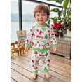 thumbnail image 3 of RUINIXCW Toddler Baby Christmas Outfit Print Long Sleeve Sweatshirt and Pants 2Pcs, 3 of 8