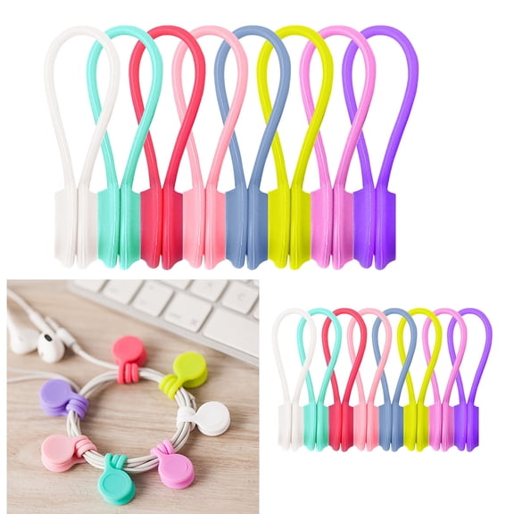 Viflosae Cable Organizer Under Desk Cable Management Magnetic Cable Ties for Bundling and Organizing Cables and Wires