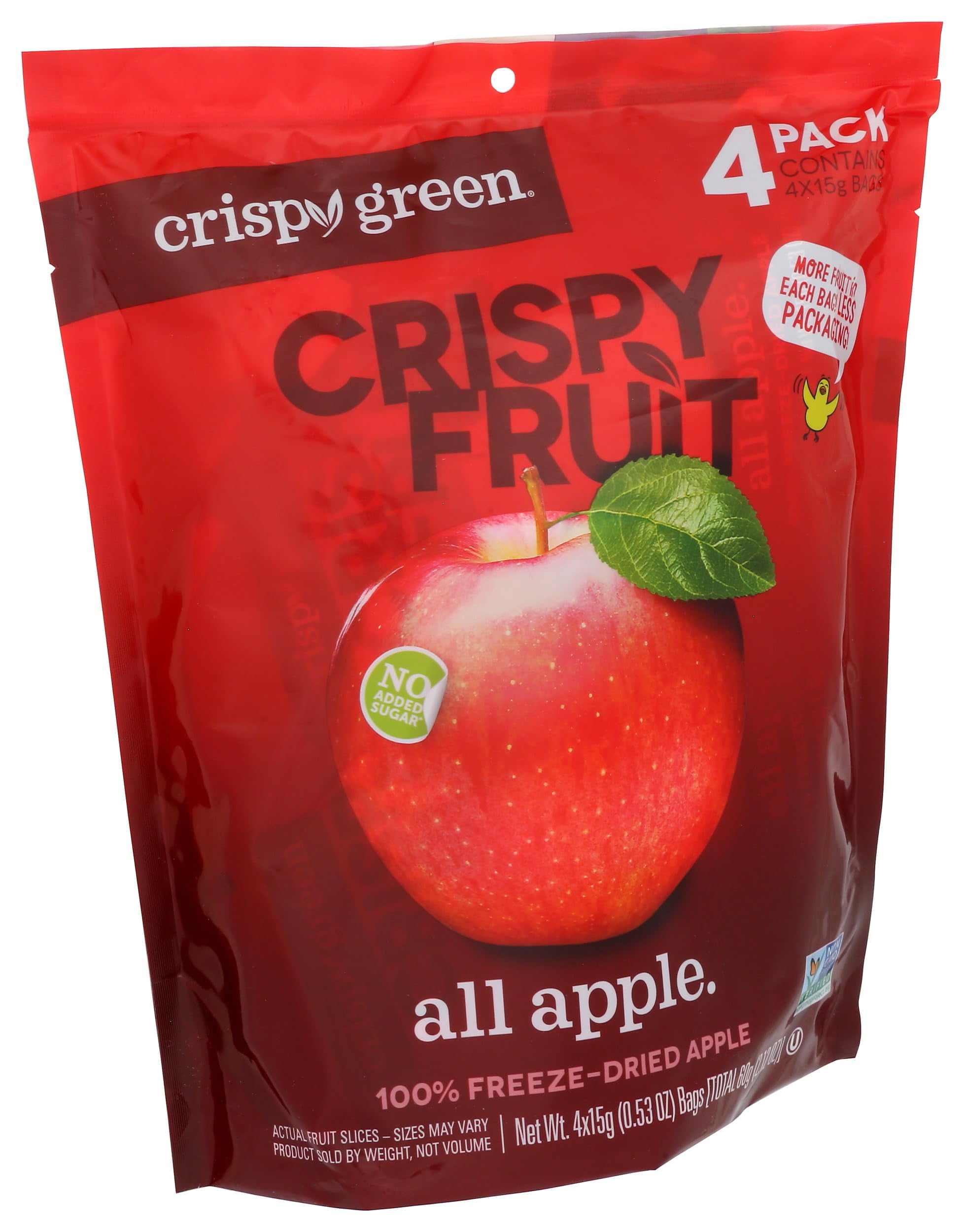 Crispy Green All Apple 100% Freeze-Dried Apple, No Added Sugar, Vegan Friendly, Kosher, Gluten Free & Non-GMO, 2.12 Ounce (Pack of 8)