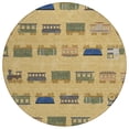 thumbnail image 2 of Addison Rugs Chantille Indoor/Outdoor Transitional Kids Gold Machine Washable Round Rug, 8' x 8', 2 of 7