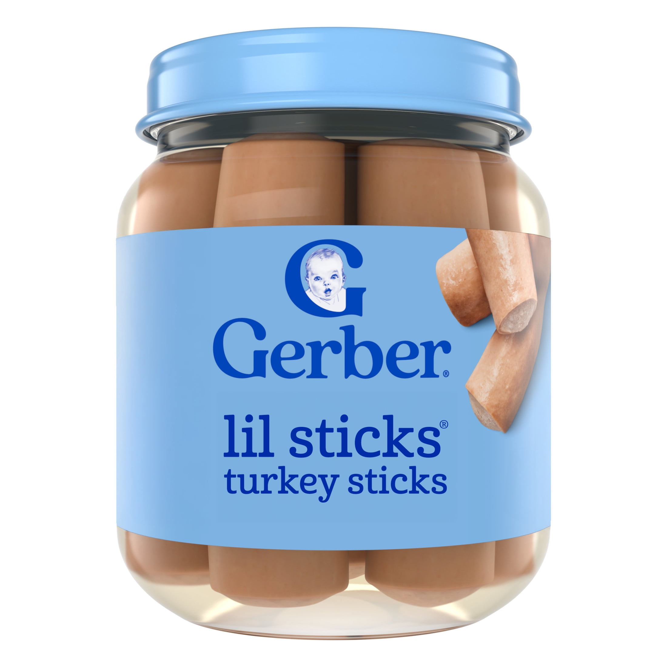 (12 pack) Gerber 3rd Foods Mealtime for Baby Lil' Sticks, Turkey, 2.5 oz, Jar