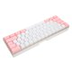 thumbnail image 3 of Teclado para juegos USB 61 teclas contraste de Color RGB luz tecla separación de línea teclado mecánico con cable para juegos de oficina blanco rosa, 3 of 14