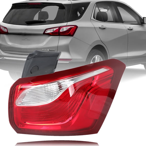 LABLT Outer Passenger Side Tail Light Replacement for 2018 2019 2020 Chevy Equinox Red Lens Rear Tail Light Brake Lamp Assembly RH Right Side GM2805132 84769836