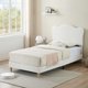 thumbnail image 1 of CazToi Cama tamaño Individual tapizada, cama suave de vellón de cordero, cama plataforma resistente con listones de madera, no necesita somier, 1 of 7
