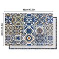 thumbnail image 6 of Blue Ethnic Geometric Patchwork Pattern Summer Placemats Table Placemats Set Of 4-Linen Kitchen Washable Placemats Table Mats 11.8"x17.7" Non-Slip Heat Resistant, 6 of 6