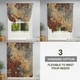 thumbnail image 5 of Brown Gray Tie Up Curtain Valance for Window,Adjustable Rod Pocket Window Curtains Shades,Rustic Abstract Gradient Mottled Texture Light Filtering Valance Drapes for Cafe Living Room Bedroom 42"x54", 5 of 9