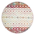 thumbnail image 2 of Unique Loom Tribal Trellis Collection Area Rug - Alami (7' 10" Round Ivory Multi/Ivory), 2 of 11