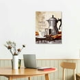thumbnail image 2 of COMIO Coffee Wall Art Coffee Bean Coffee Cup Pictures Wall Decor Rustic Kitchen Coffee Painting Canvas Prints Coffee Time Artwork Modern Home Decor Kitchen Dining Room Cafe Office, 2 of 4