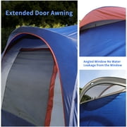 CAMPROS CP Tent 9 Person Camping Tents, 2 Room Water Resistant Family Tent with Top Rainfly, 4 Large Mesh Windows, Double Layer, Easy Set Up, Portable with Carry Bag