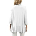 thumbnail image 5 of Coduop Women's Casual Open Front Cardigan Draped Ruffled 3/4 Sleeve Cardigan Thin Outwear, 5 of 6