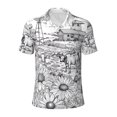thumbnail image 2 of Daiia Country Farm Scene Pattern Men’s Polo Shirts,Solid Deck Shirt,Classic Fit, Breathable Cotton Polo for Casual and Sport Wear-3X-Large, 2 of 7