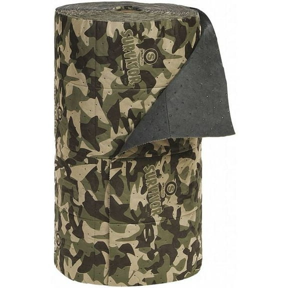 Sorbent Roll, 35 gal, 30 in x 150 ft, Universal, Camouflage, Polypropylene