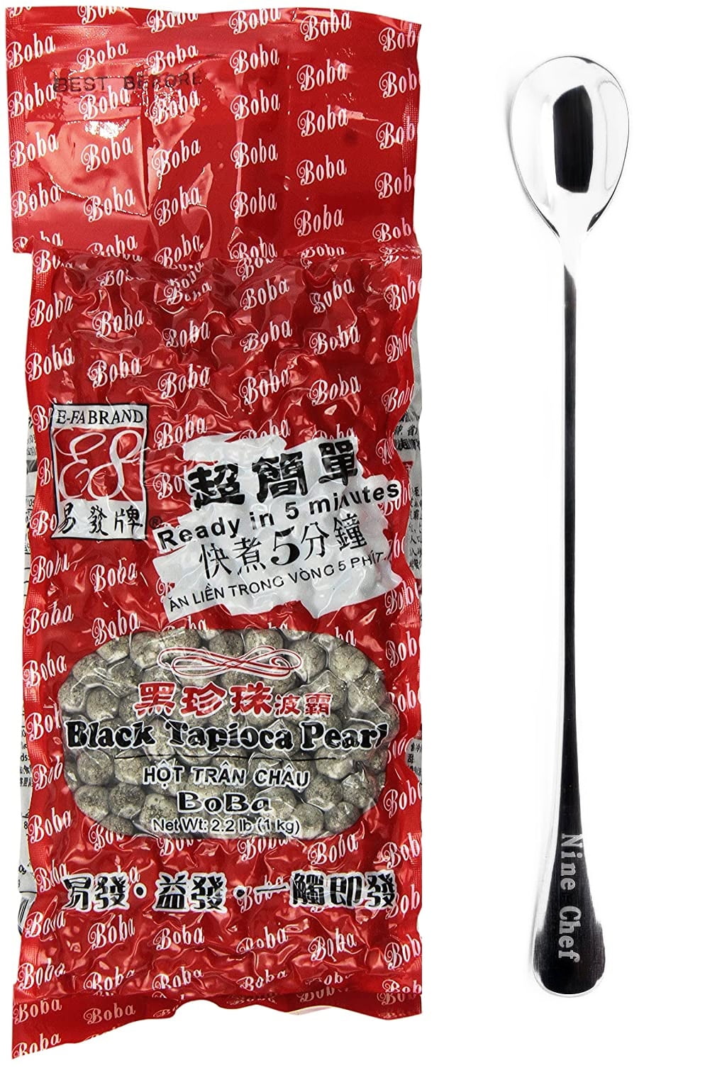 Buy NineChef Bundle EFa Brand Bubble Tea Black Tapioca Pearl 2.2LB 1