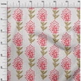 thumbnail image 3 of oneOone Cotton Poplin Pink Fabric Asian Block Floral Craft Projects Decor Fabric Printed By The Yard 42 Inch Wide, 3 of 4