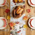 thumbnail image 2 of White Green Pumpkins Fall Table Runner 70 Inches Long - Thanksgiving Floral Gray Wooden Kitchen Dining Burlap Linen Tablerunner for Small/Round/Square/Wedding/Coffee/Dining Table Party Décor 13 x 70, 2 of 9