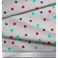thumbnail image 3 of Soimoi Georgette Viscose Fabric Square,Dot & Triangle Geometric Print Fabric by Yard 42 Inch Wide, 3 of 3