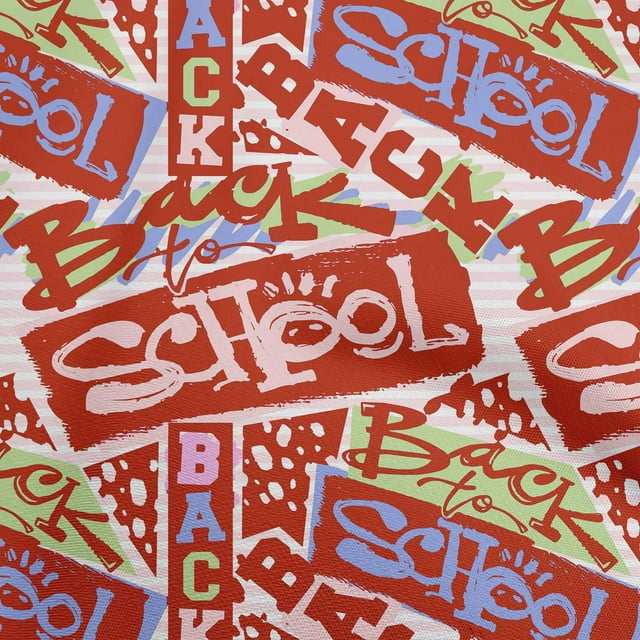 oneOone Polyester Spandex Red Fabric Kids Sewing Material Print Fabric By The Yard 56 Inch Wide