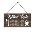 thumbnail image 4 of 1PC Wooden Kitchen Rules Wall Pendant - Kitchen Rules Decoration for Home (7.9 x 3.9 Inches), 4 of 7